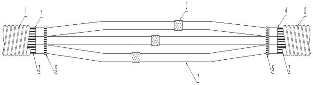 Insulation enhancement protection technology method special for cable root of electric submersible pump