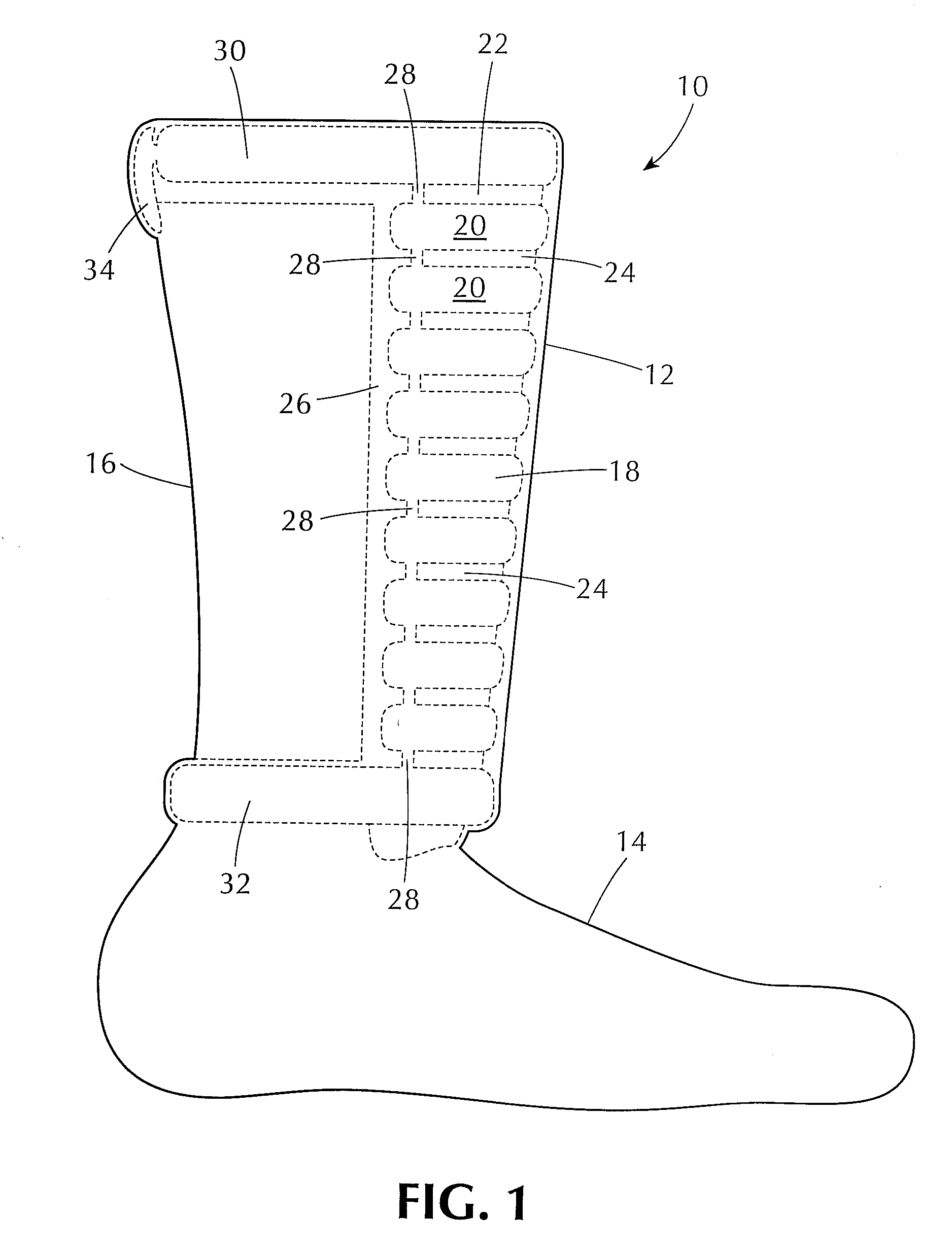 Sport sock with integral shin guard