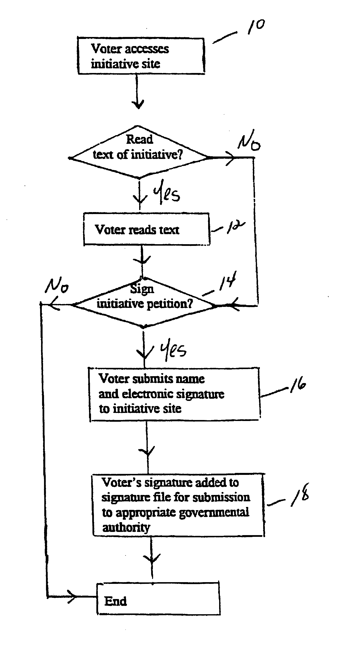 Electronic initiative petition