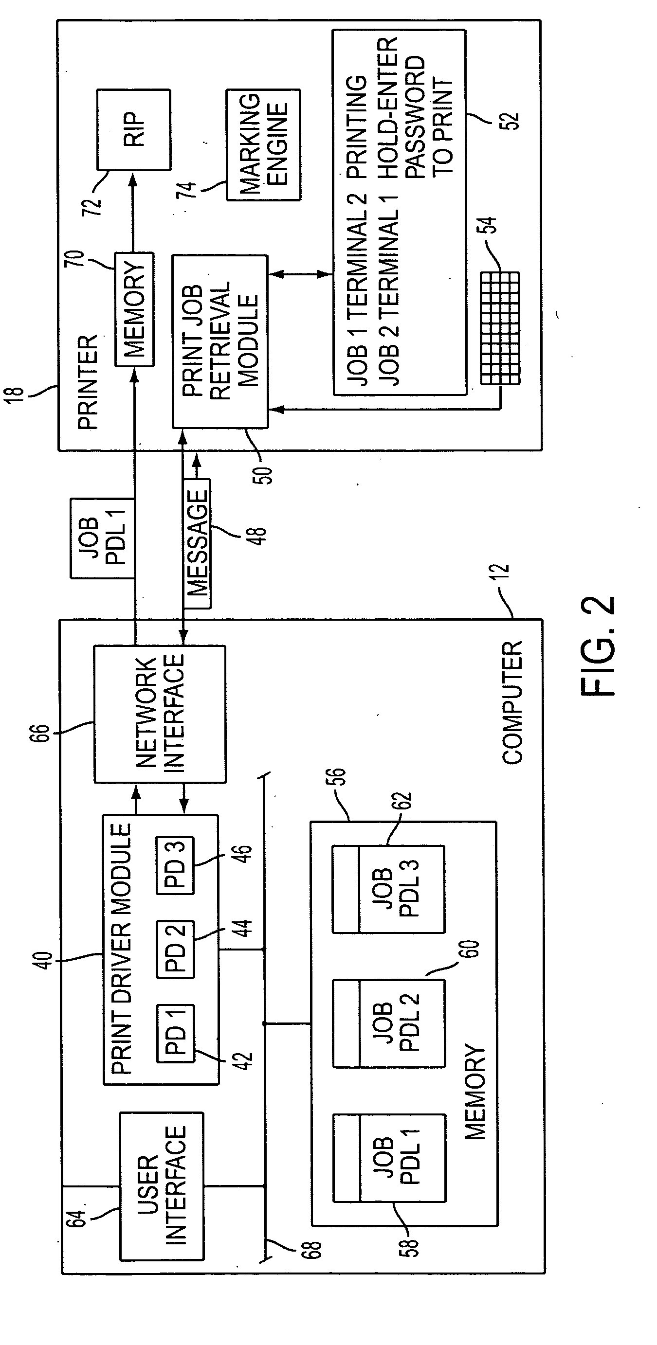 Broadcast secure printing system