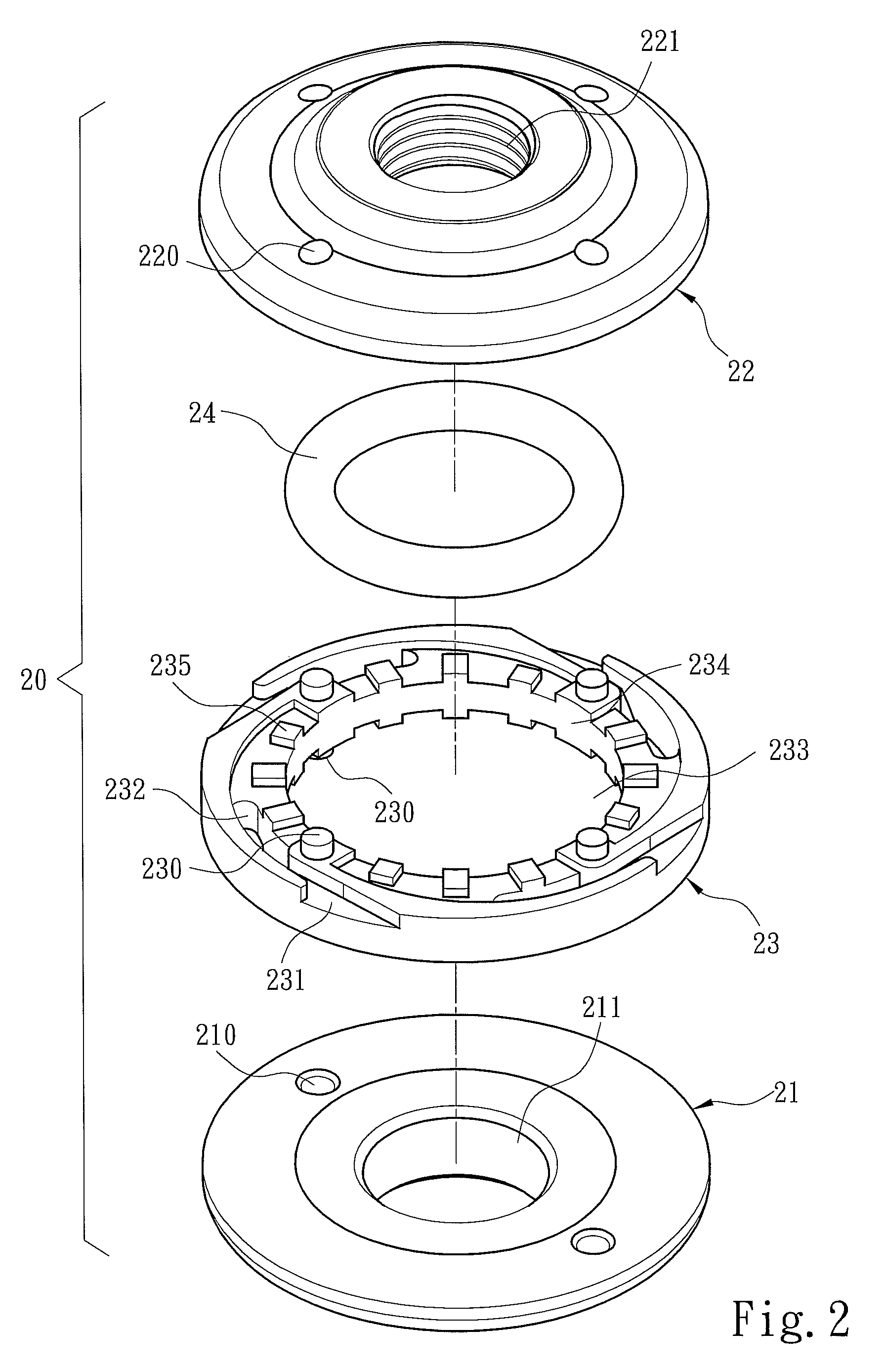 Pneumatic turbine motor air chamber