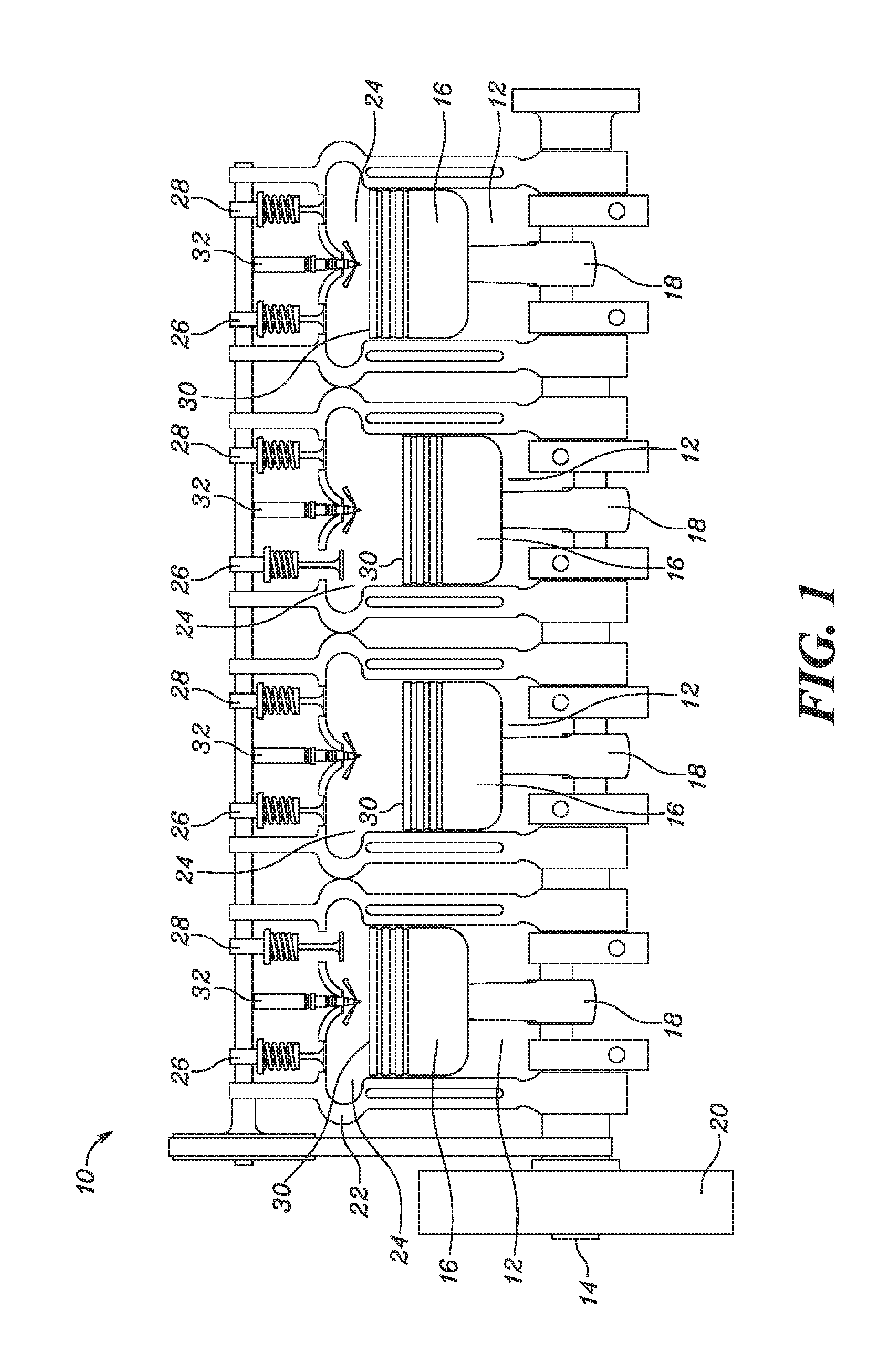 Combustion chamber with ducts for internal combustion engines