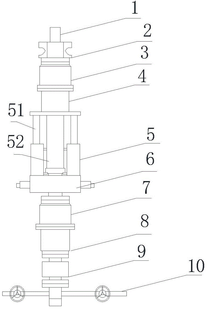 Coal-bed gas well under-pressure operation device