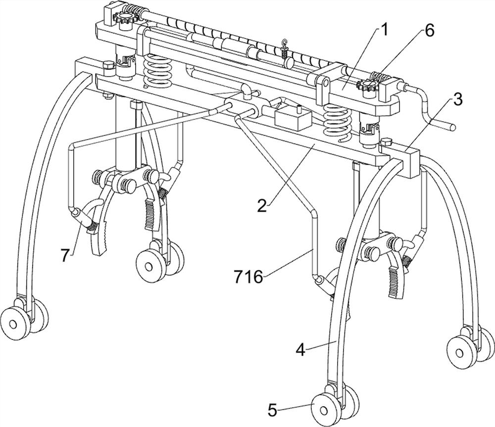 Transporting and burying device for burying underground pipelines