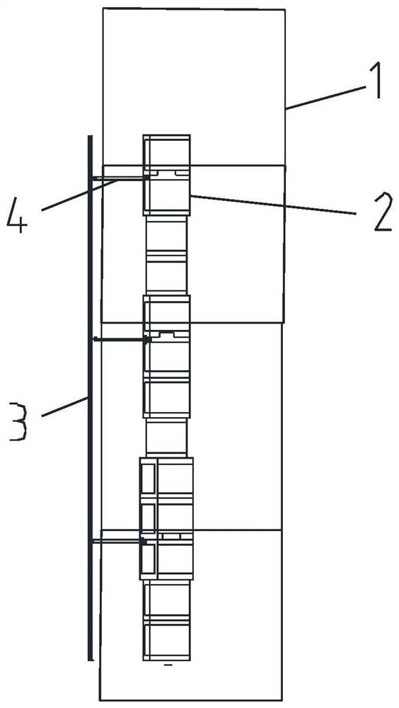 Assembled resin module wall structure