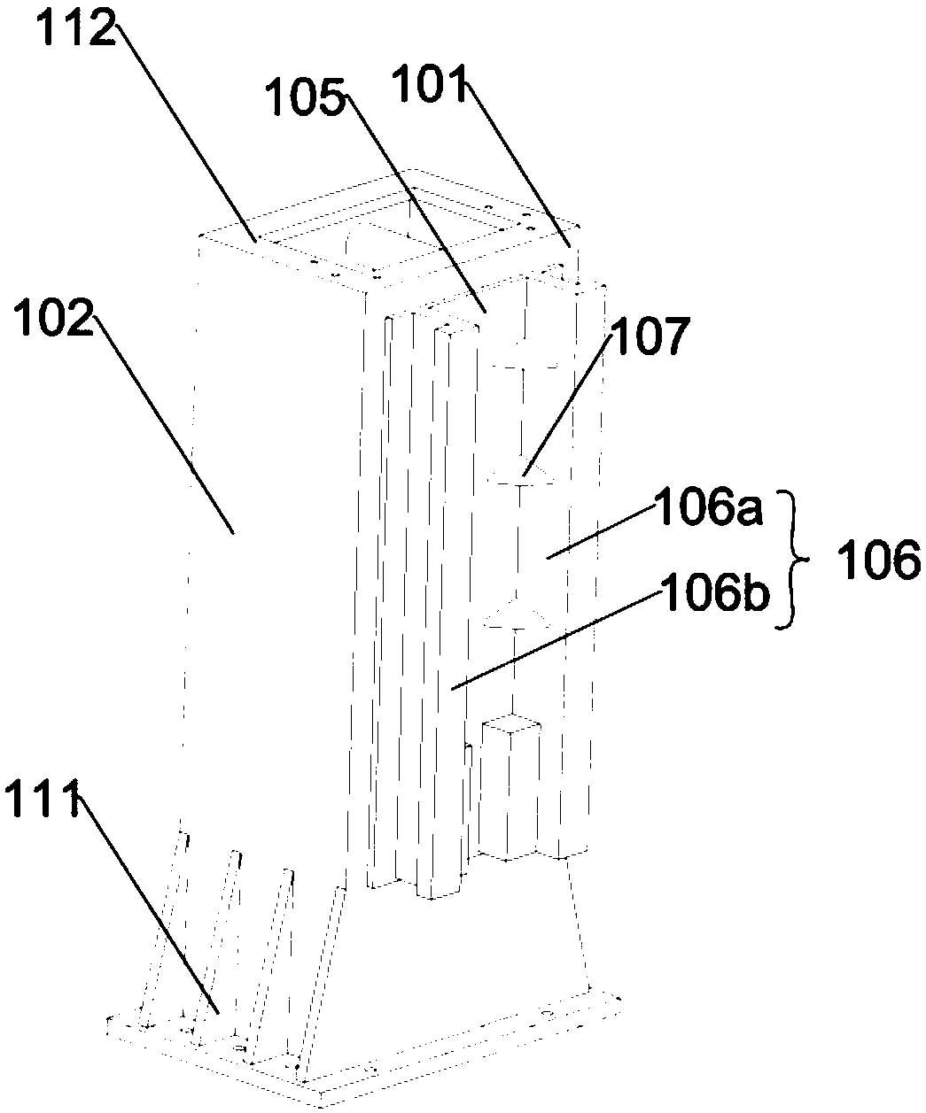 Stand column of vertical numerical control machine tool and manufacturing method of stand column