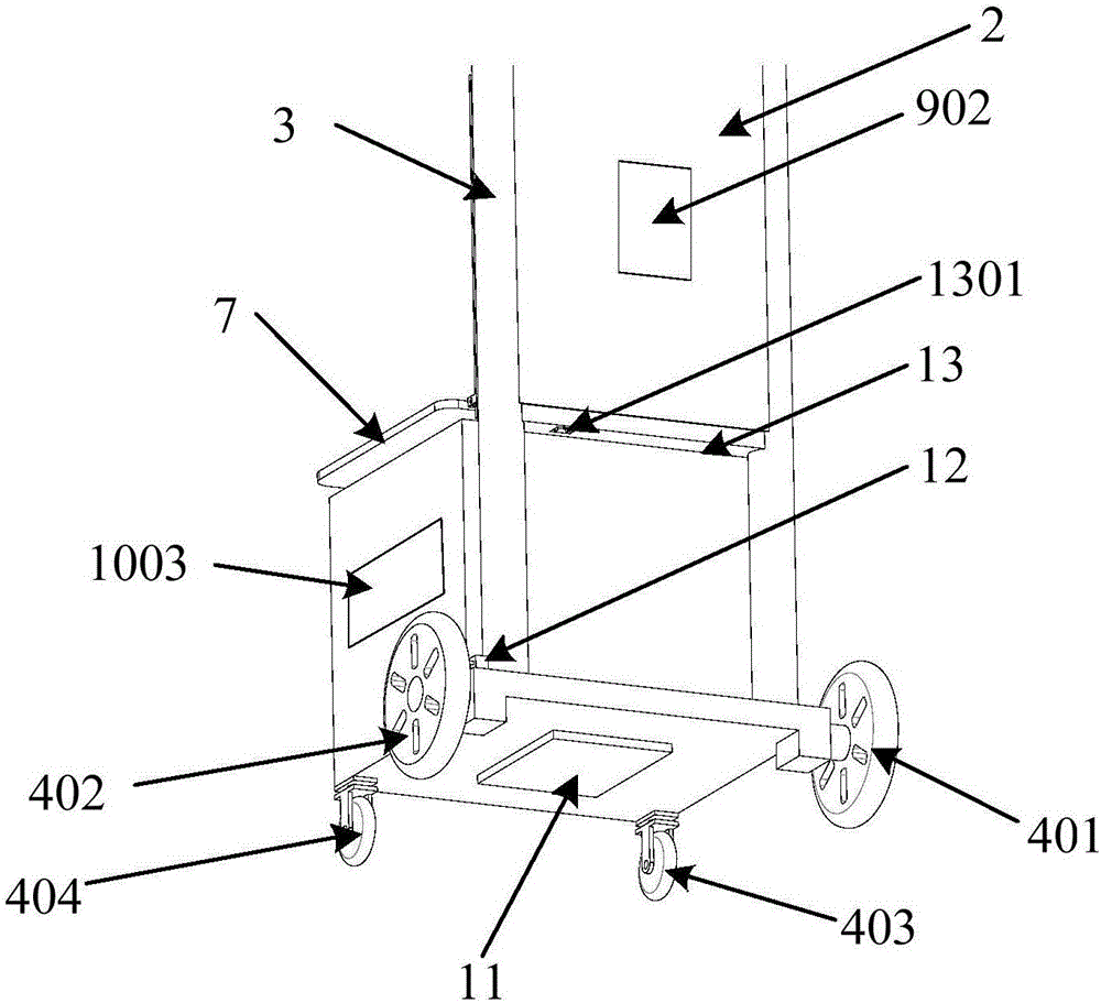 Trailer type accident site vehicle break-in alarm device