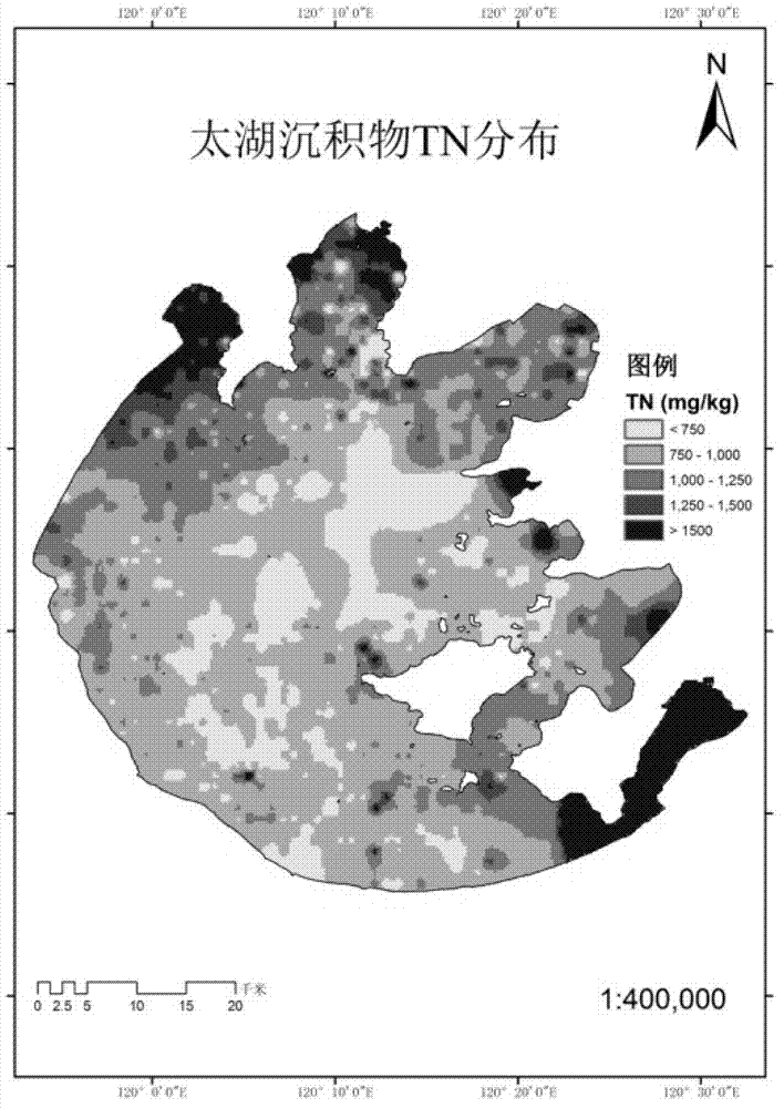 Method for determining environmental-protection dredging range based on water pollution bottom mud identification and evaluation