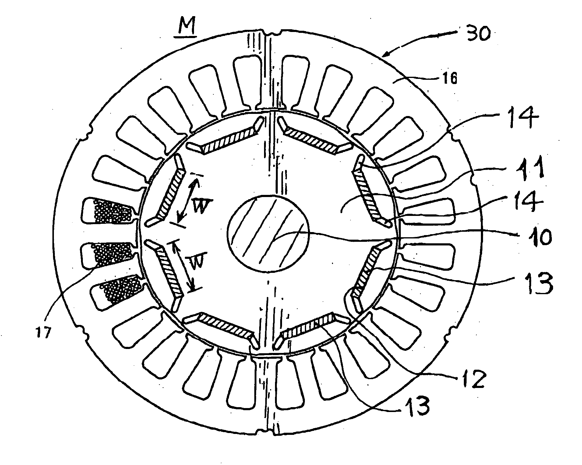 Rotary electric apparatus with skew arrangement