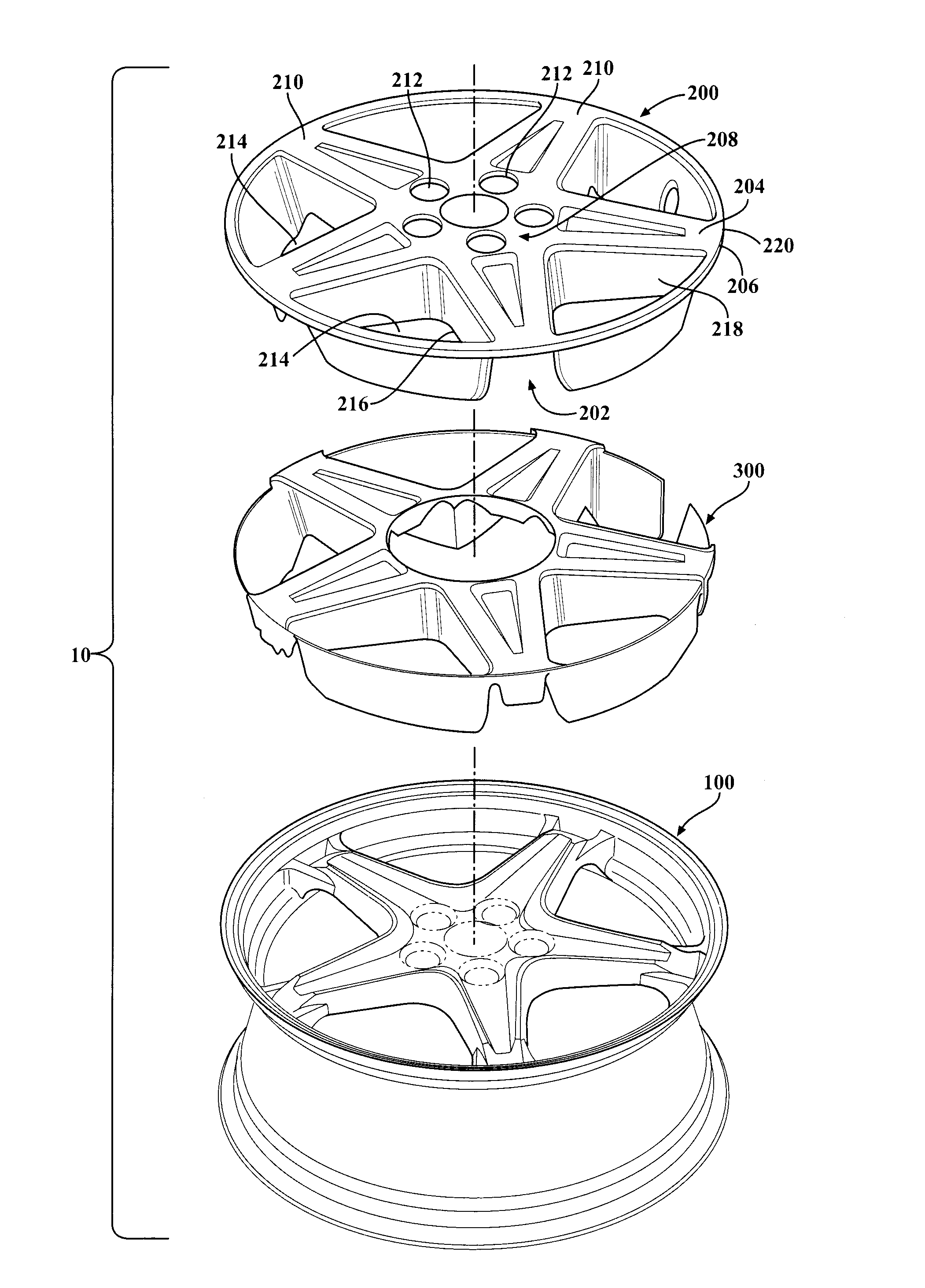 Lightweight aerodynamic wheel assembly