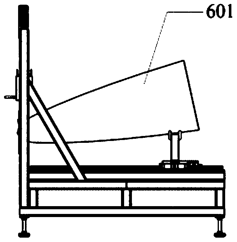 Support tool structure for painting inner wall of gyration shell