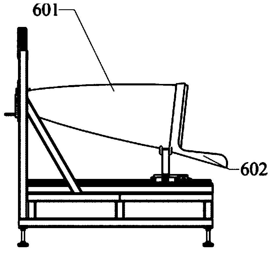 Support tool structure for painting inner wall of gyration shell