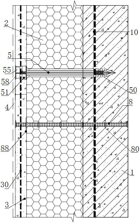 Zero-carbon building cast-in-place concrete wall built-in heat preservation method and system