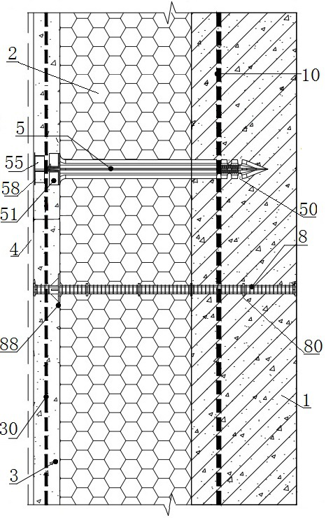 Zero-carbon building cast-in-place concrete wall built-in heat preservation method and system