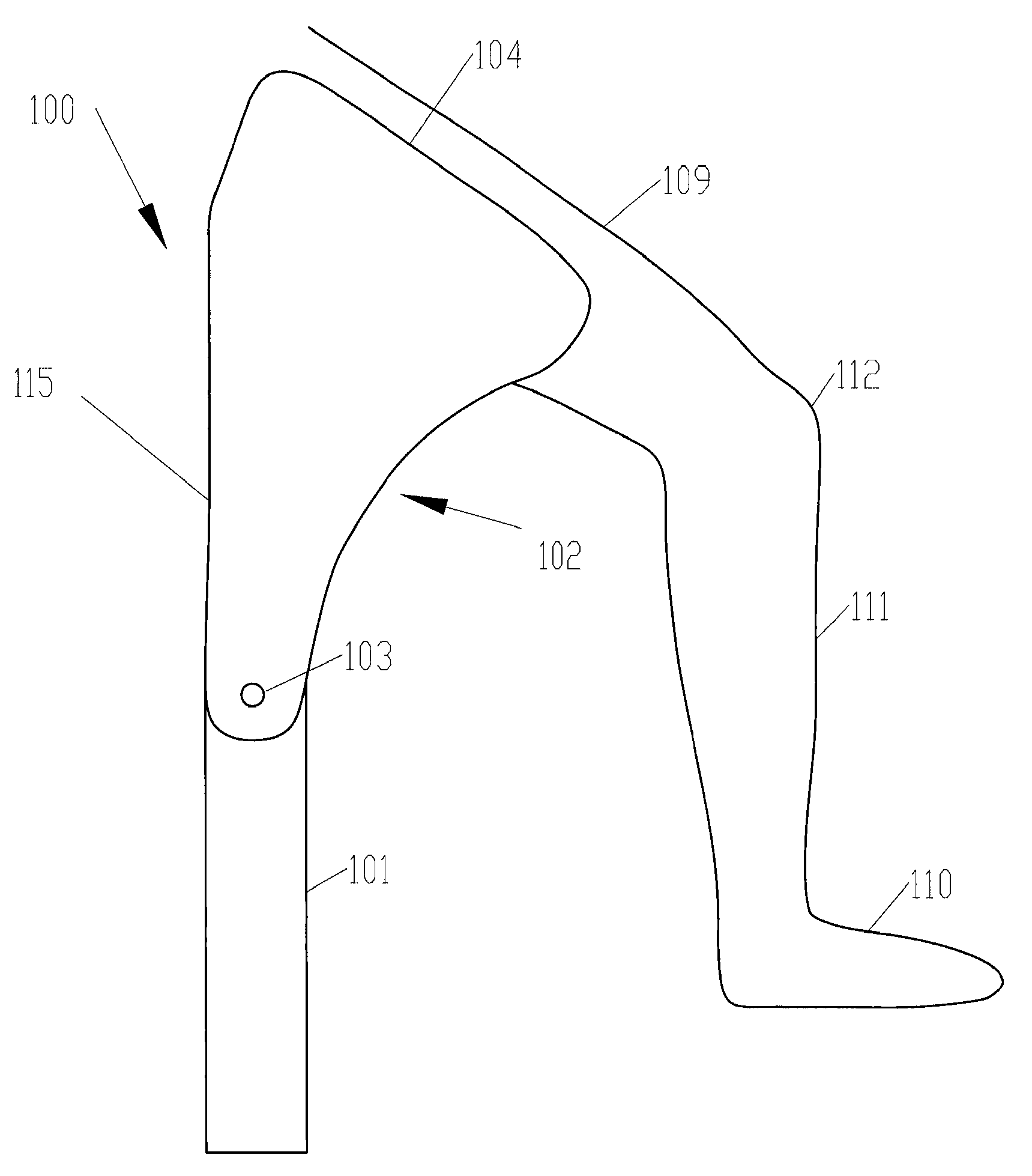 External walking assist device for those with lower leg injuries