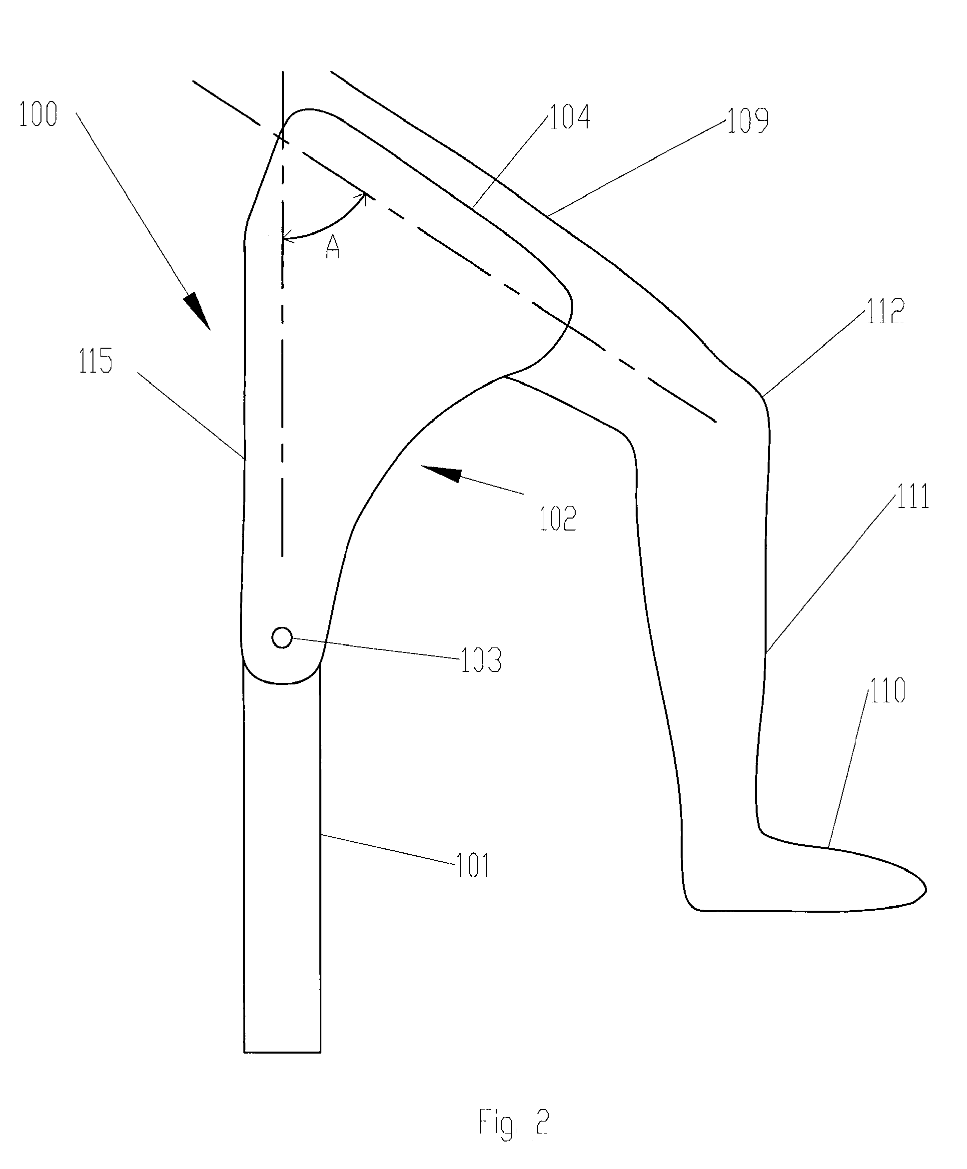 External walking assist device for those with lower leg injuries