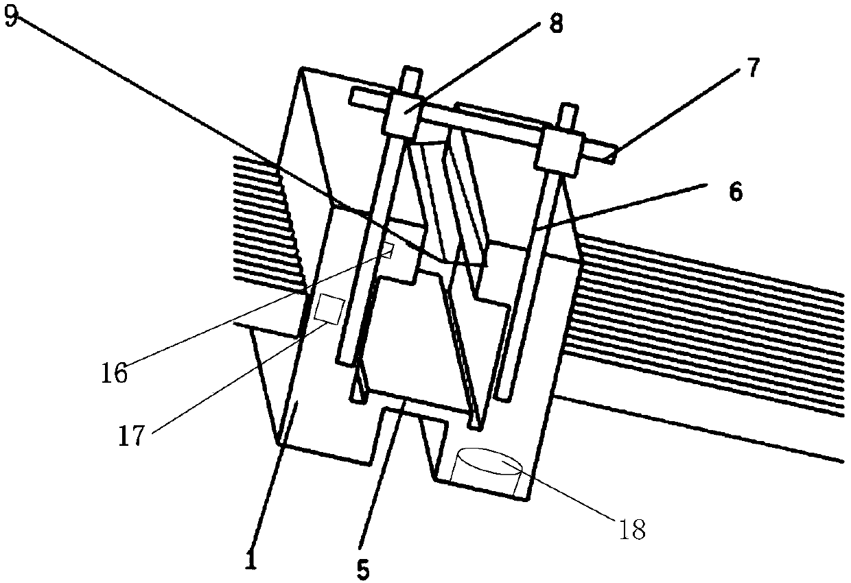 Construction expansion and contraction device and method for viaduct bridge