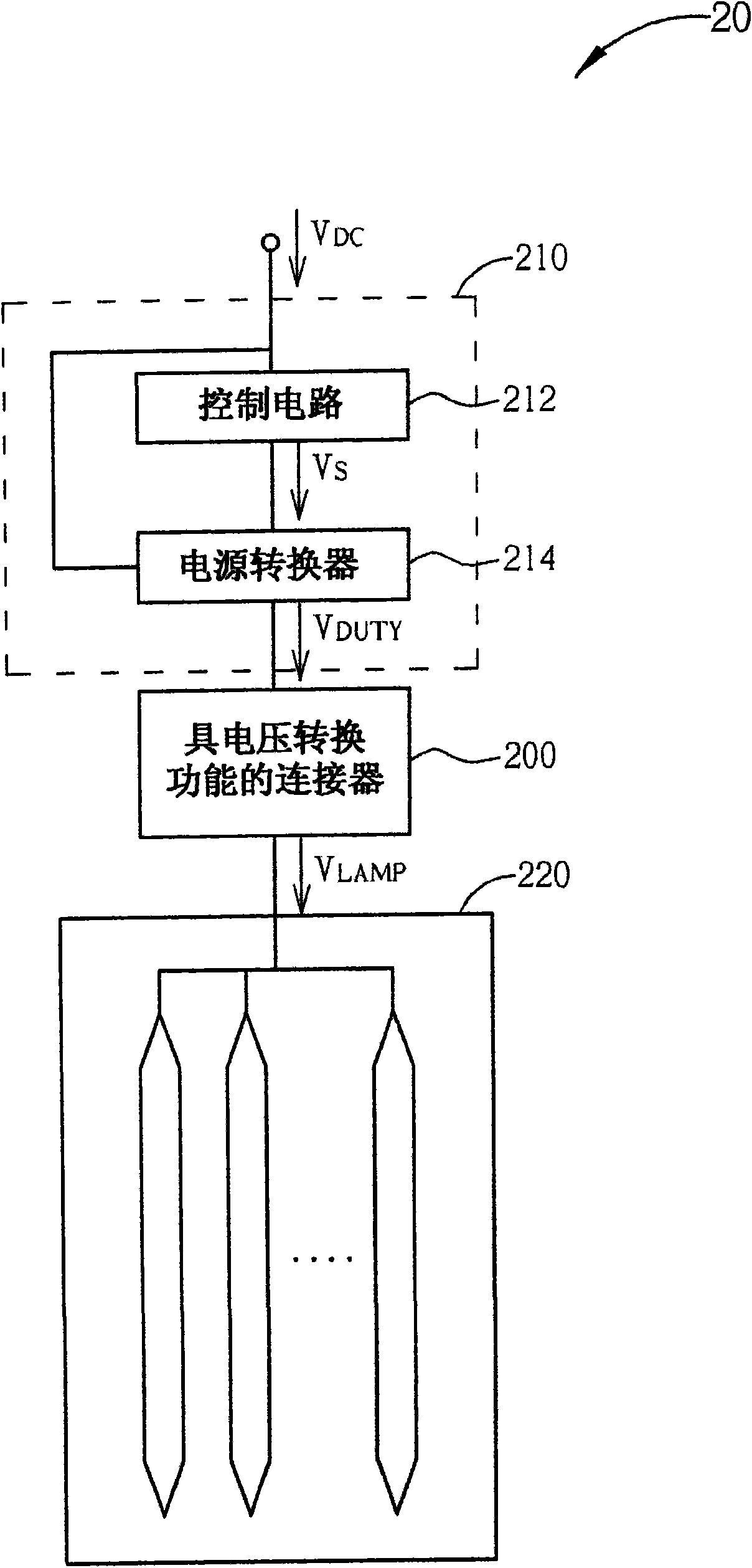 Connector, transformation set and backlight module with voltage conversion function