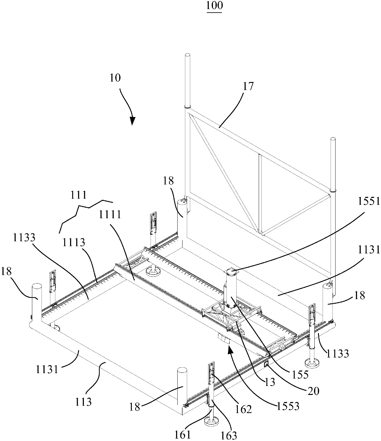 Automatic spreading machine system with detection adjusting structure and working method thereof