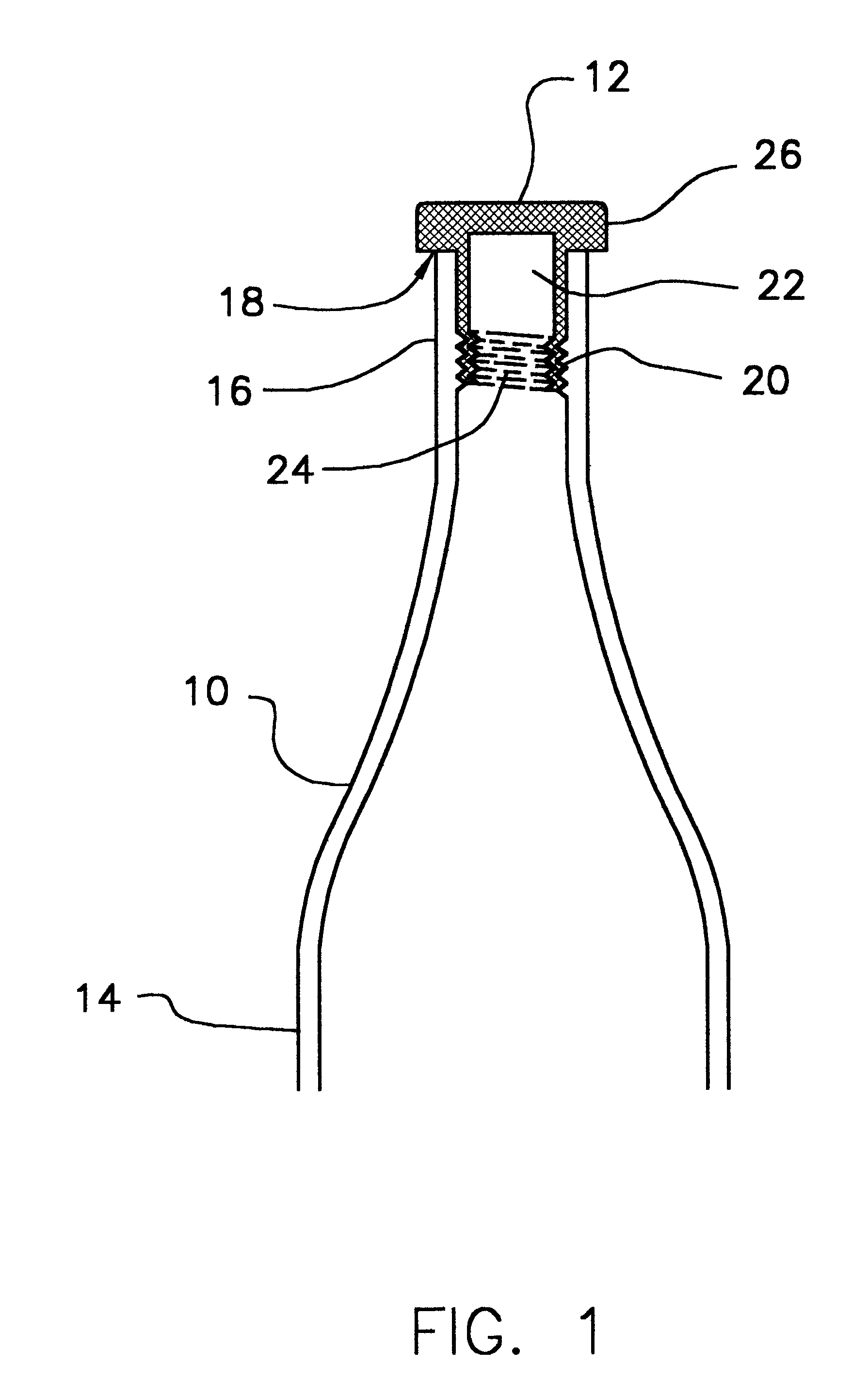 Flange screw closure and bottle with insert having threads