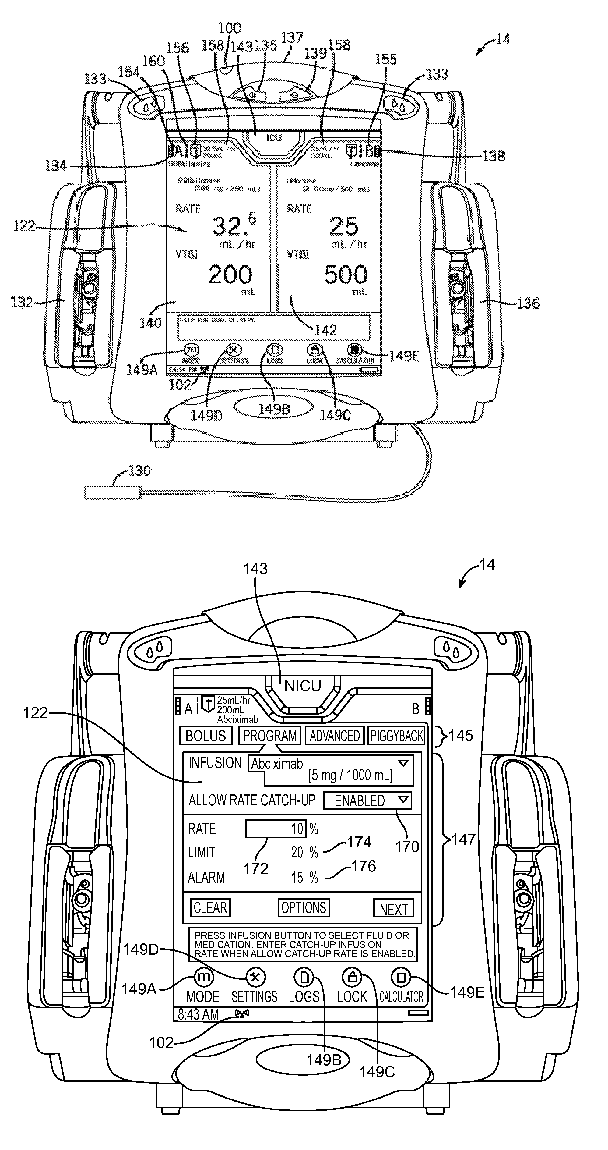 Infusion system and pump with configurable closed loop delivery rate catch-up