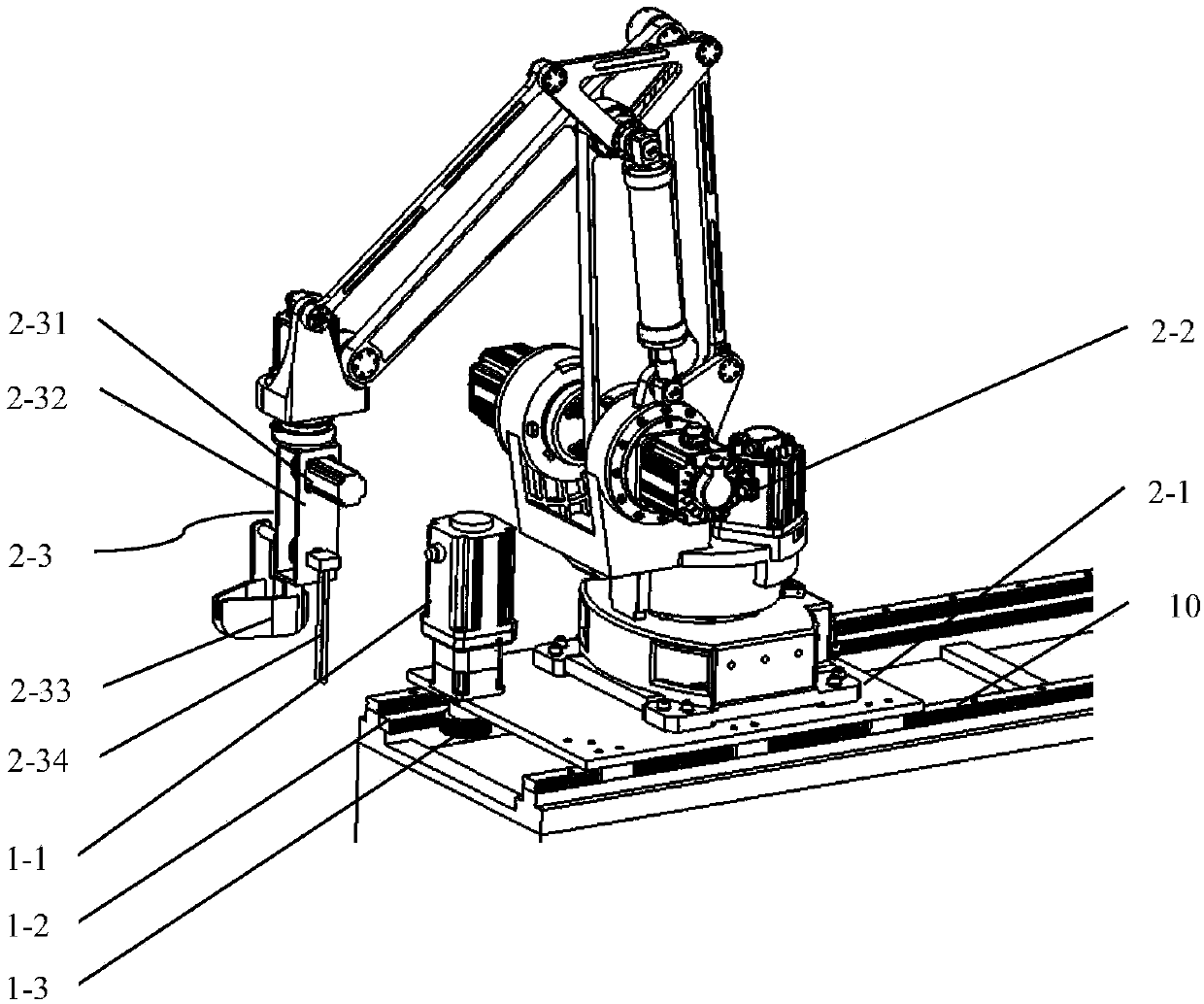 Automatic loading and unloading device for metal mold casting