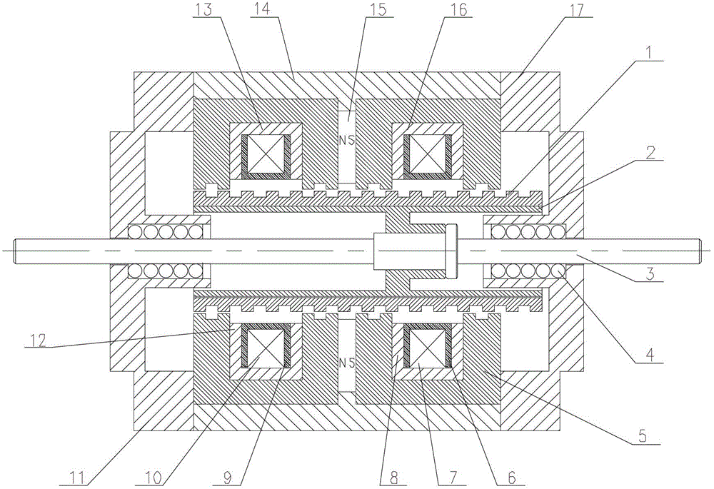 Direct acting two-way inserting sheet type electromagnet