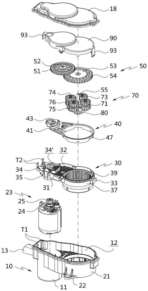 Electronic parking brake actuator with brush plate integrated housing