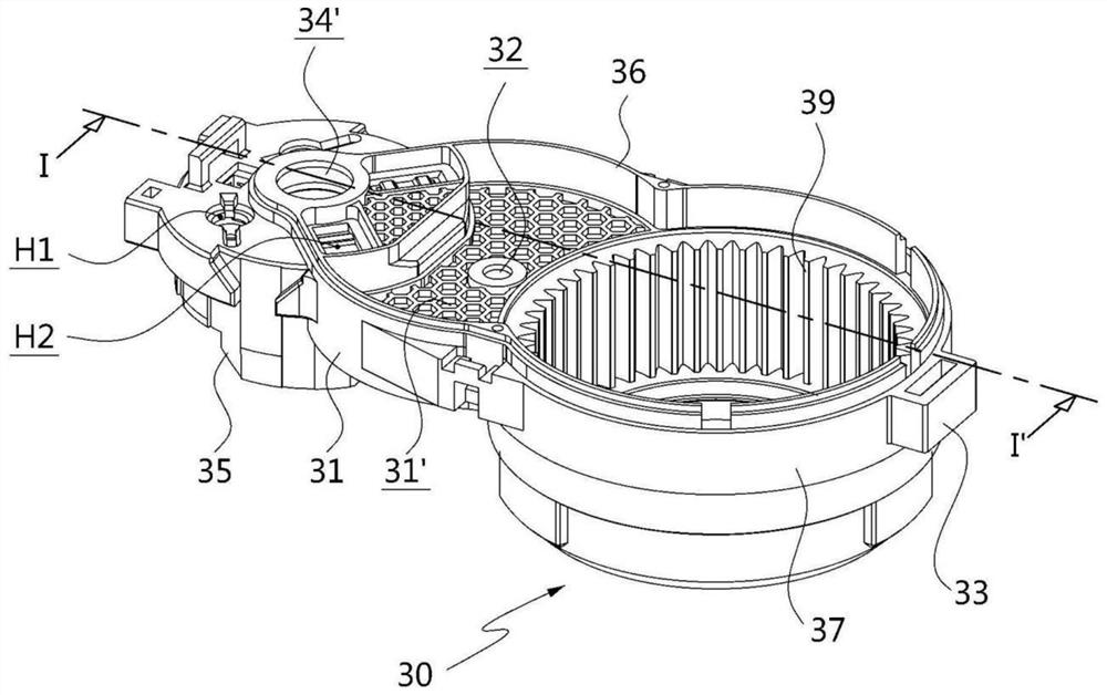 Electronic parking brake actuator with brush plate integrated housing