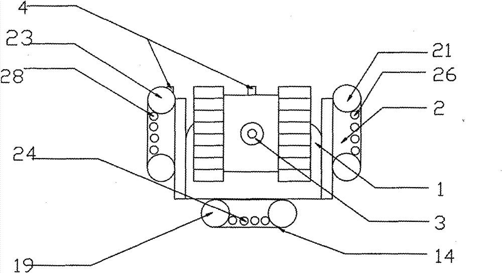 Shape-changeable moving mechanism capable of driving salvation robot on multiple directions