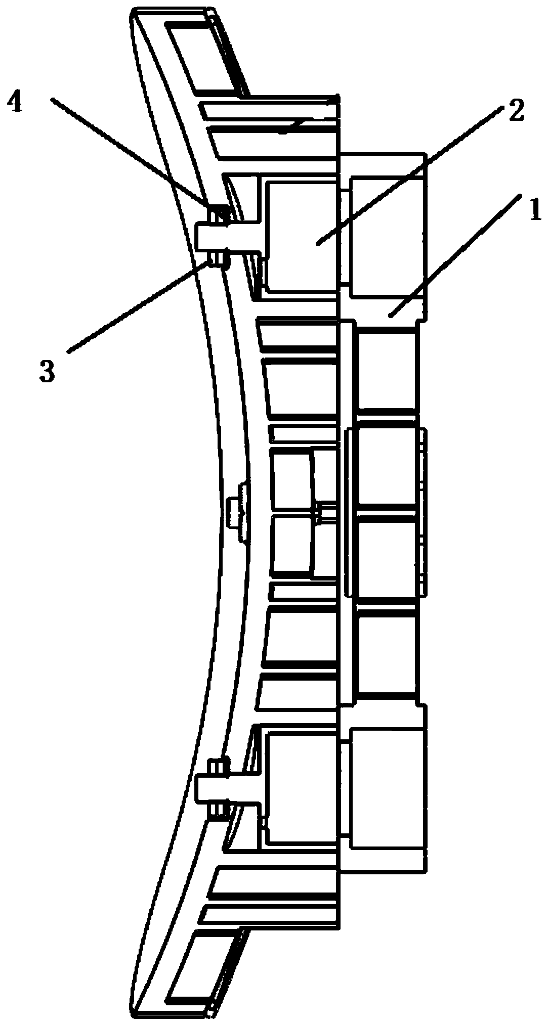 Supporting component for spatial large-aperture reflector