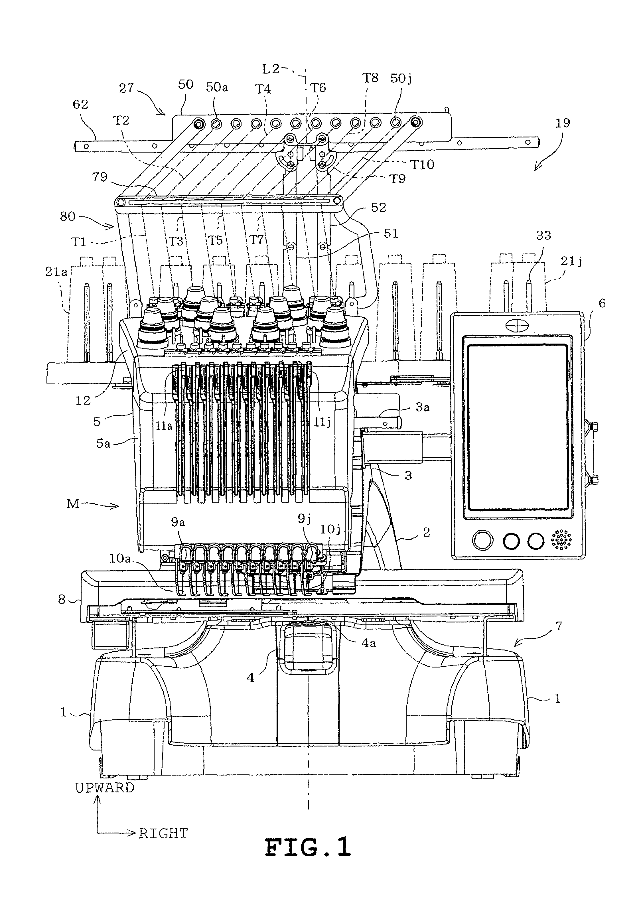 Spool holder and sewing machine provided therewith