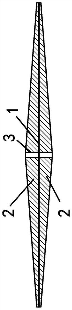 Large-specification resin ultrathin cutting blade and preparation method thereof