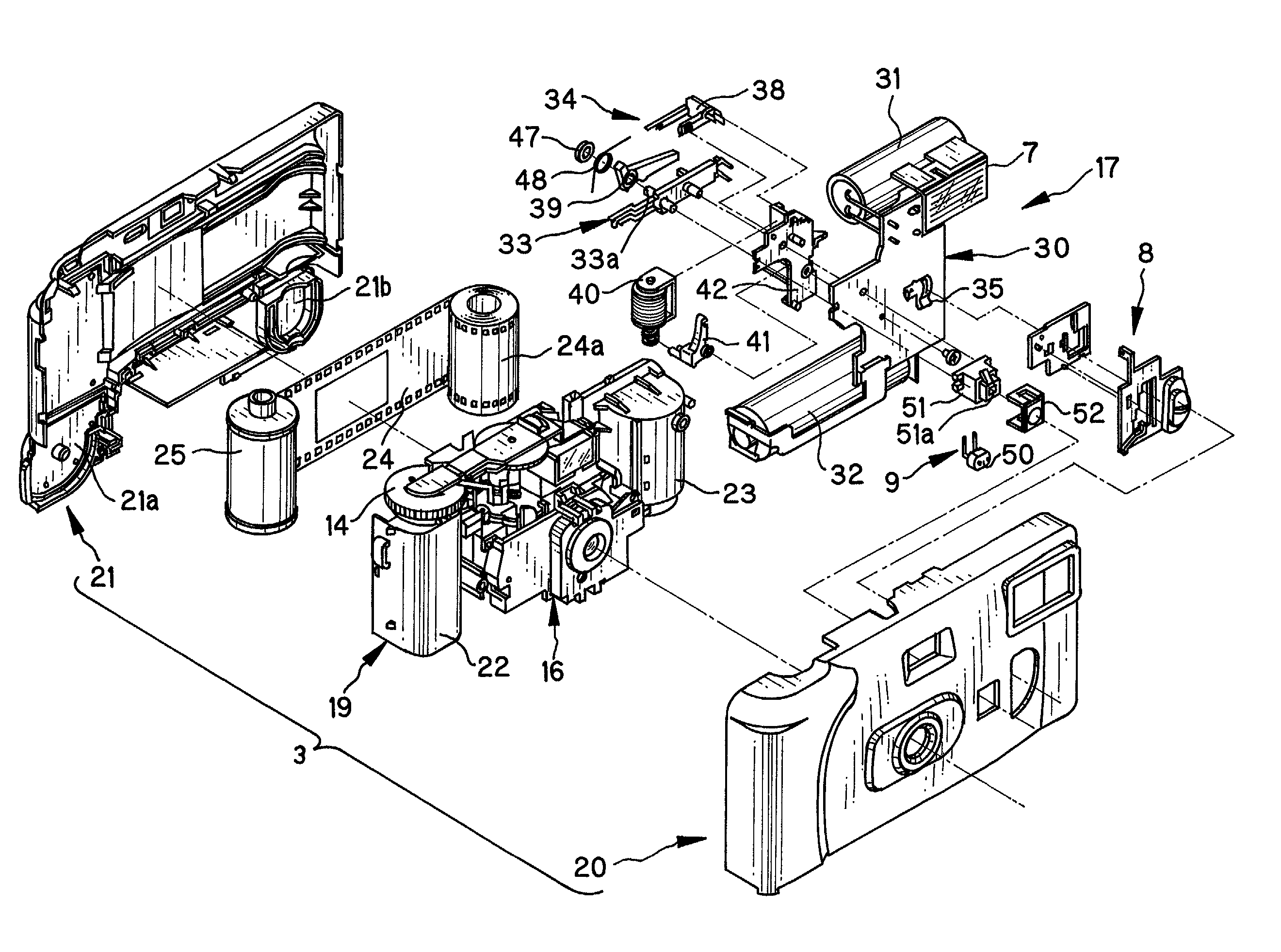 Aperture stop changing device for camera