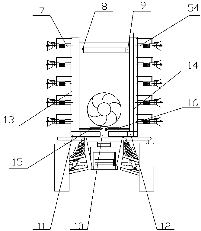 Self-adaptive profiling spray machine for orchard