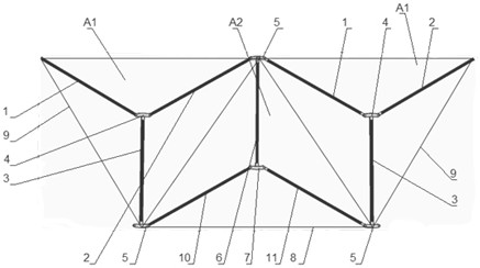 A large-scale cable-rod truss-type deployable antenna mechanism