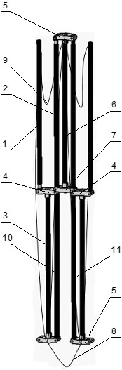 A large-scale cable-rod truss-type deployable antenna mechanism