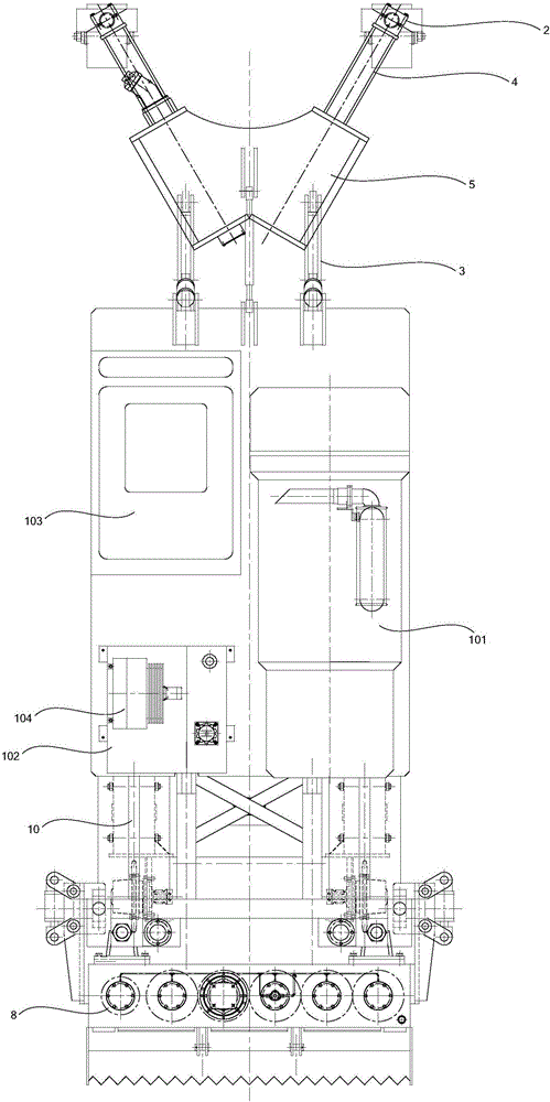 Banana stem crushing machine