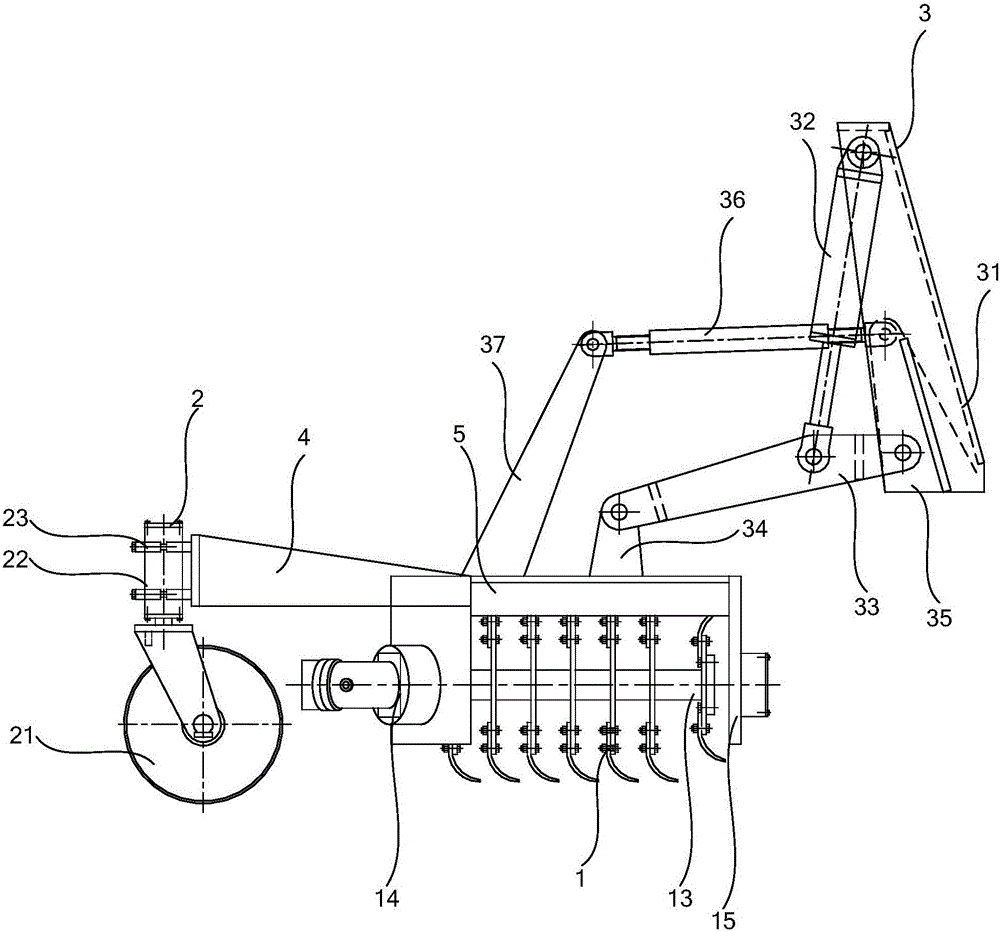 Banana stem crushing machine