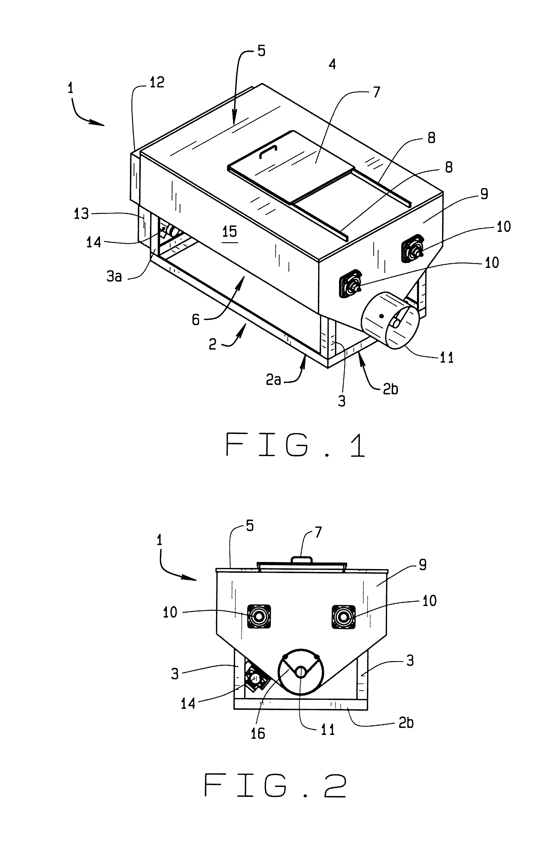 Vehicle mounted feed hopper device