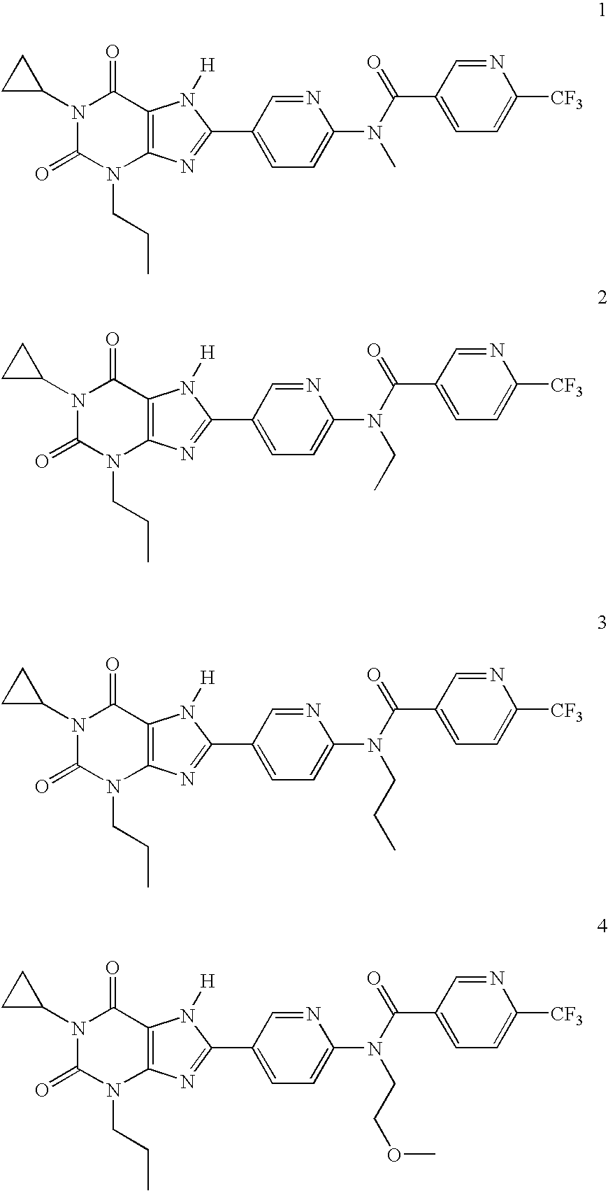 Substituted 8-[6-amino-3-pyridyl]xanthines