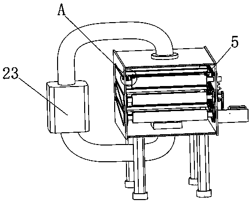 Micro-aperture medical packing paper surface drying device and slurry proportion and beating process