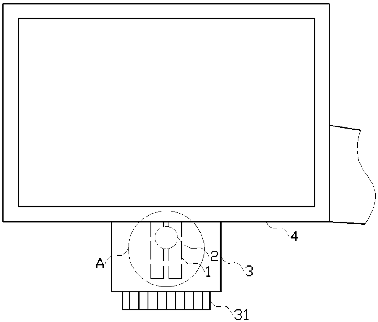 Rear-view mirror auxiliary observation device for new energy vehicle