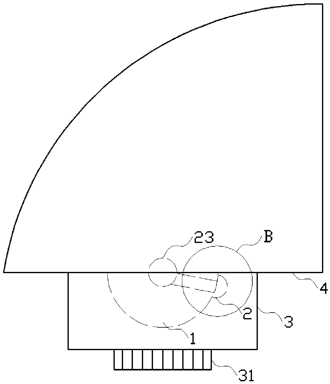 Rear-view mirror auxiliary observation device for new energy vehicle