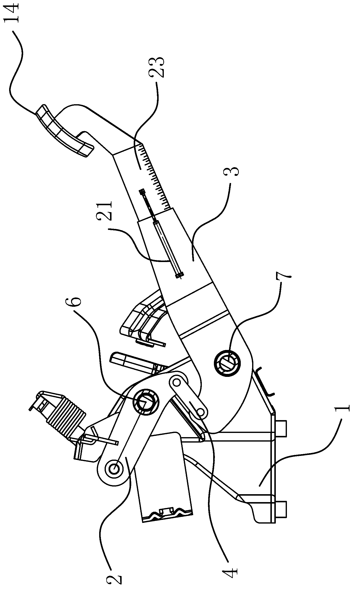 Automobile brake pedal component