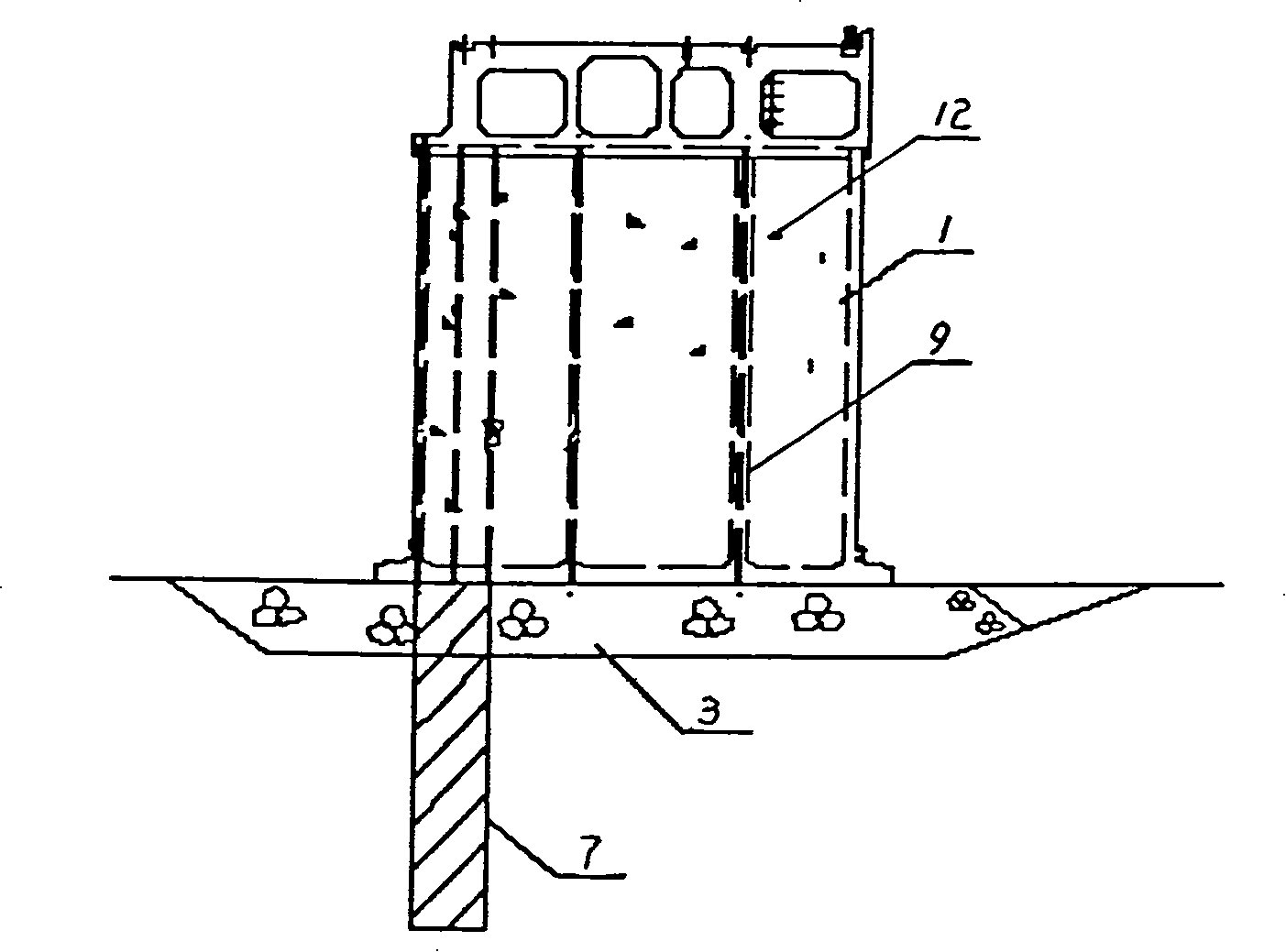 Caisson dock structure and construction method therefor