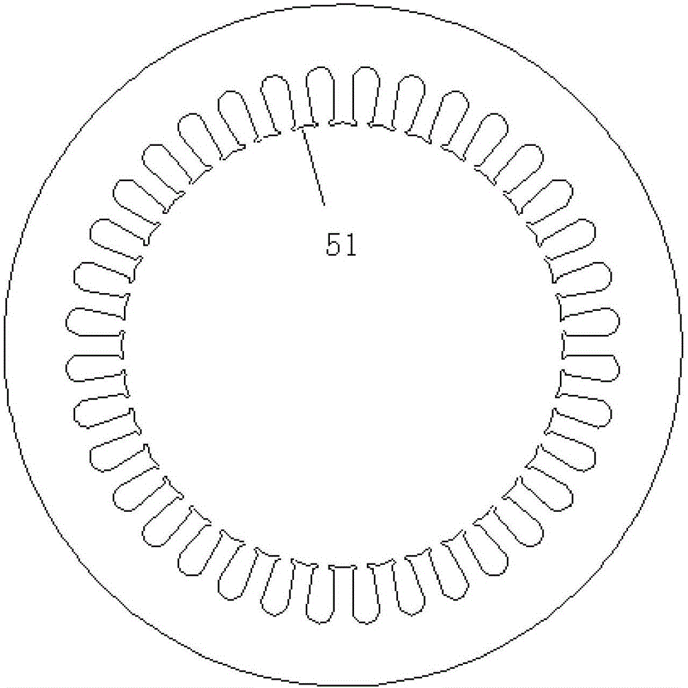 Four-stage iron core cast-aluminum rotor with skewed slot structure, stator and motor