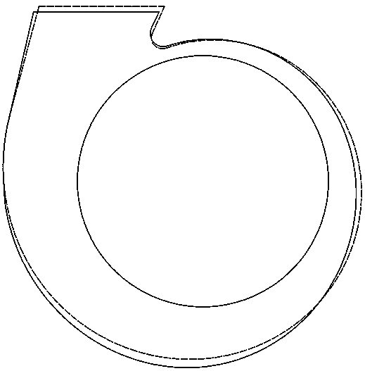 Volute molded line generation method, volute, fan system and extractor hood