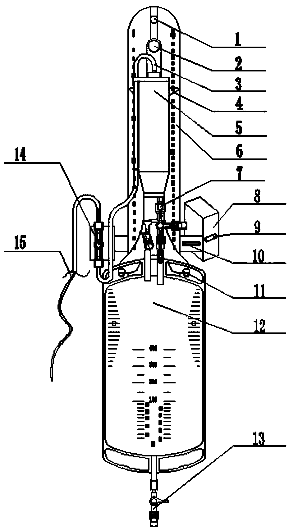 External ventricular pressure-measuring accurately-positioning drainage collection equipment