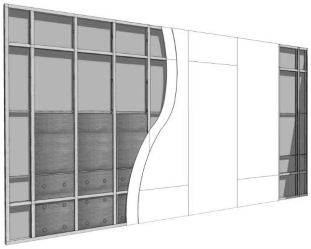 A lightweight movable wall with gypsum board light steel keel system